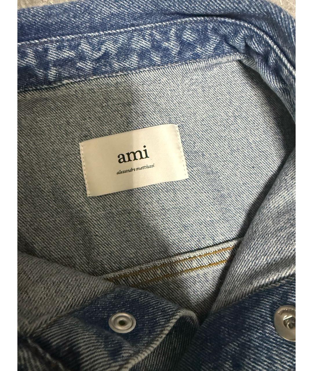 Ami Paris Синее деним повседневное платье, фото 2