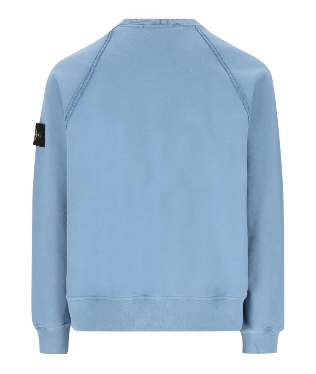 STONE ISLAND Синий хлопковый джемпер / свитер, фото 2