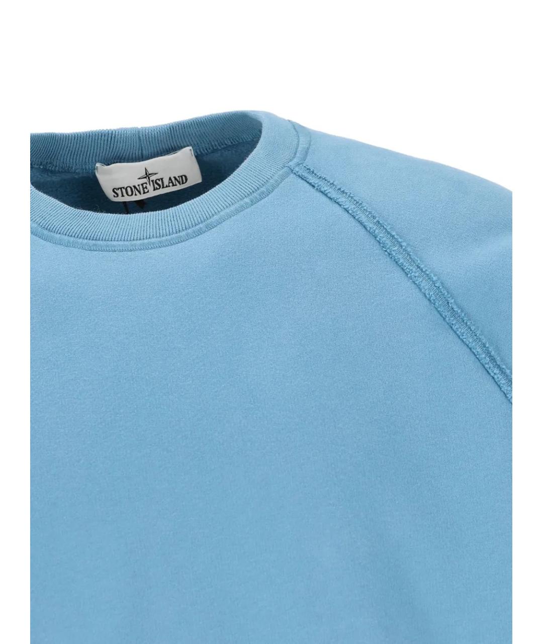 STONE ISLAND Синий хлопковый джемпер / свитер, фото 3