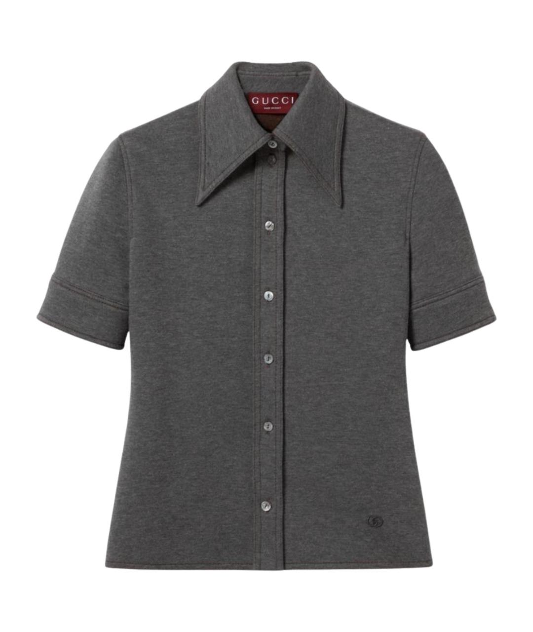 GUCCI Серая шерстяная рубашка, фото 1