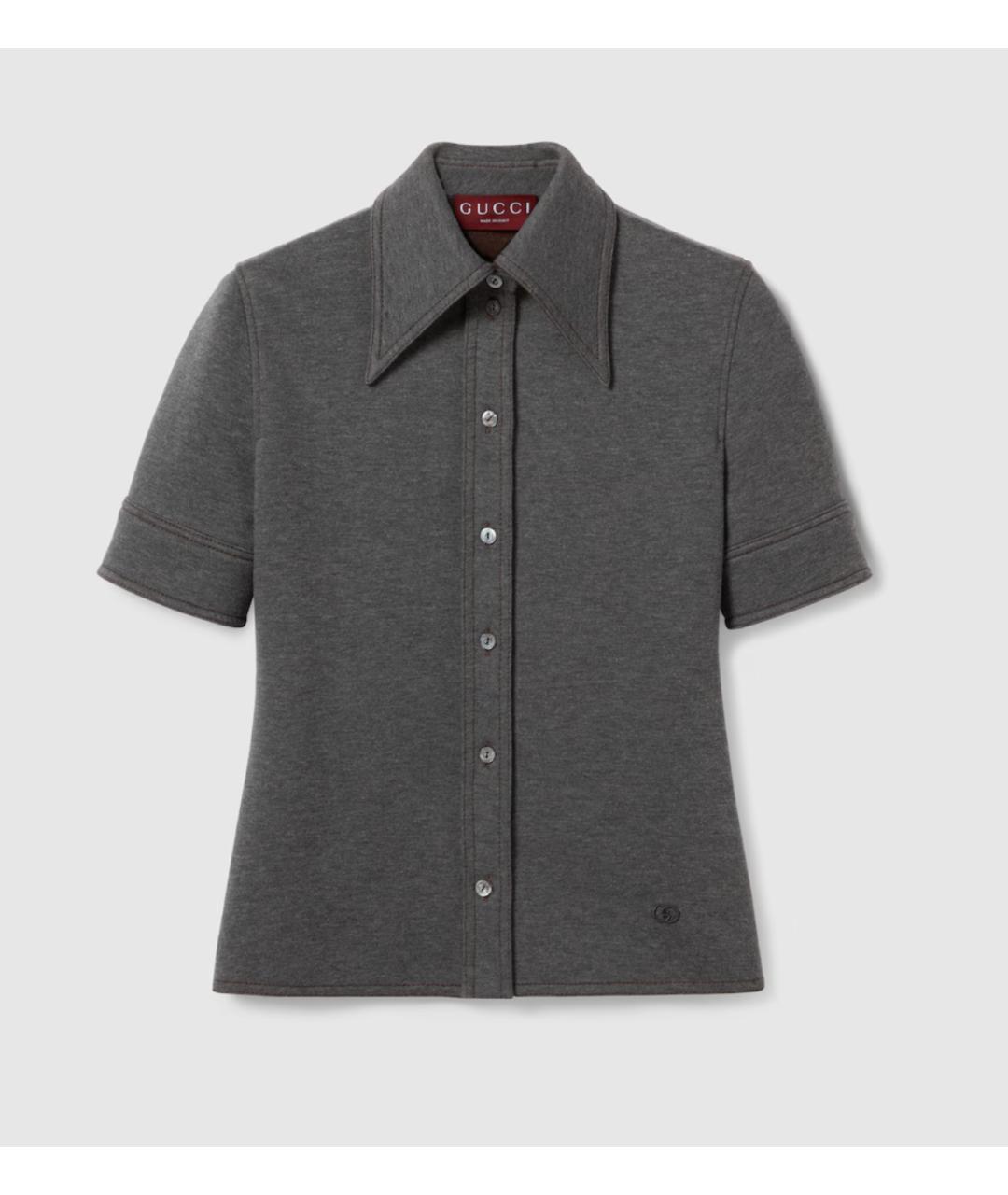 GUCCI Серая шерстяная рубашка, фото 7