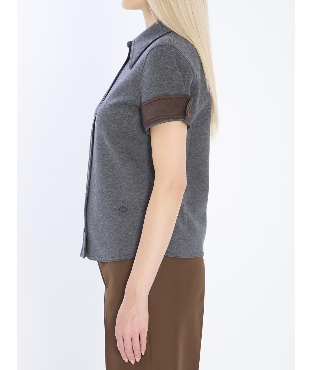 GUCCI Серая шерстяная рубашка, фото 4