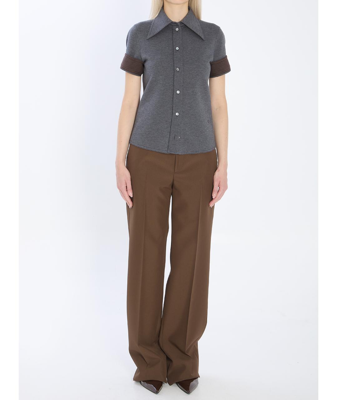 GUCCI Серая шерстяная рубашка, фото 6