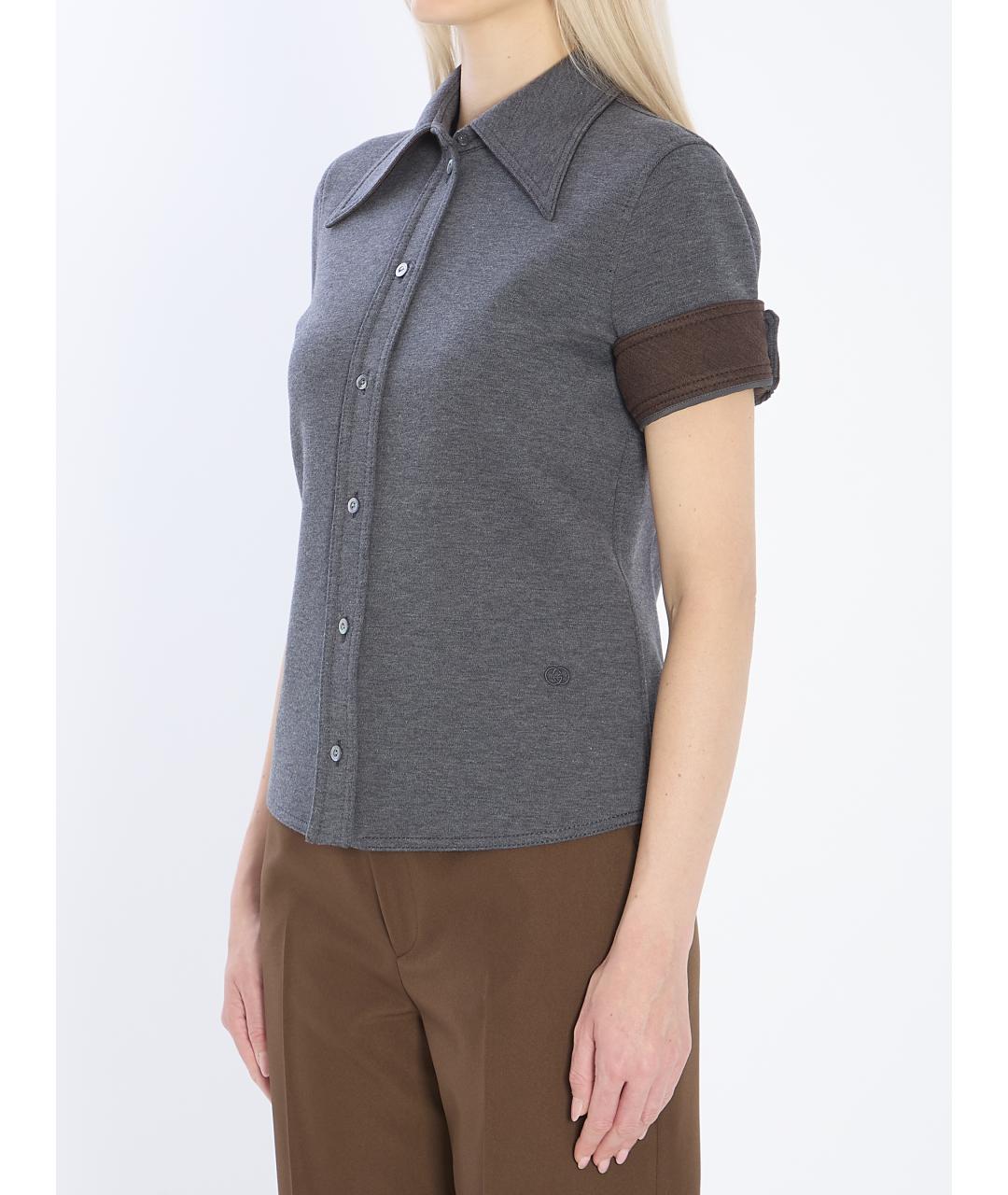 GUCCI Серая шерстяная рубашка, фото 3