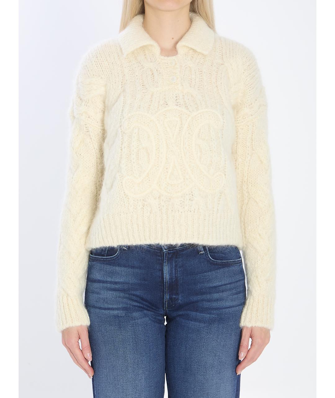 CELINE Белая шерстяная футболка, фото 2