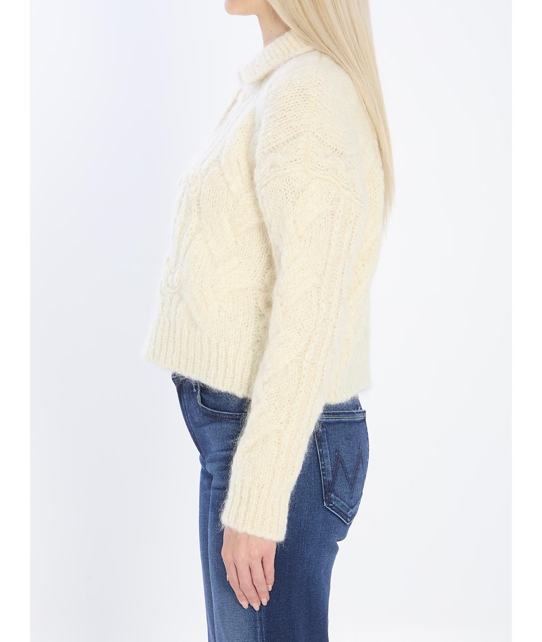 CELINE Белая шерстяная футболка, фото 4