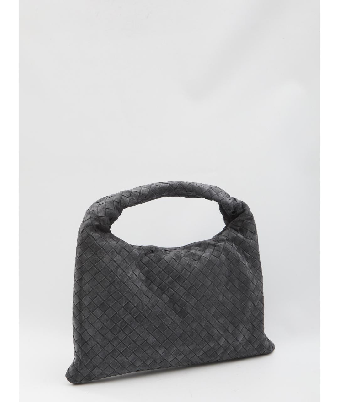 BOTTEGA VENETA Серая замшевая сумка с короткими ручками, фото 2