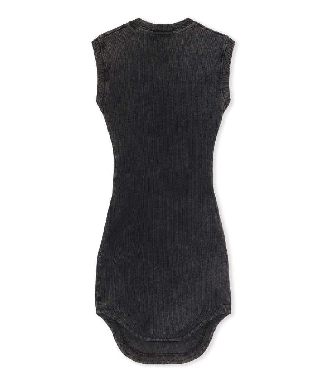 OFF-WHITE Серое хлопковое повседневное платье, фото 2