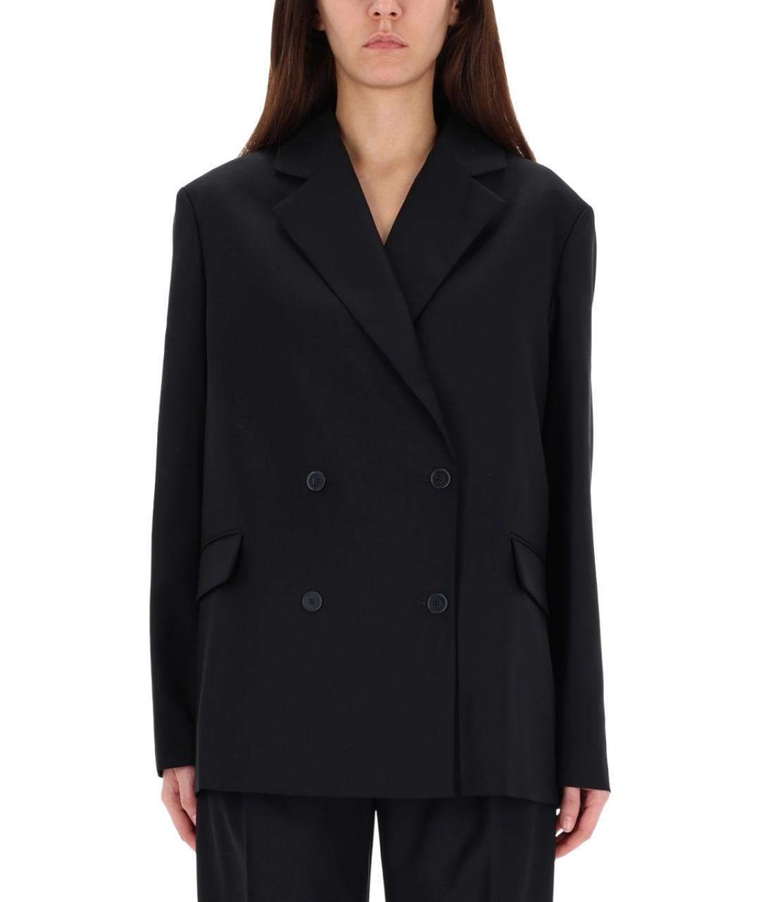 LOULOU STUDIO Черный шерстяной жакет/пиджак, фото 2