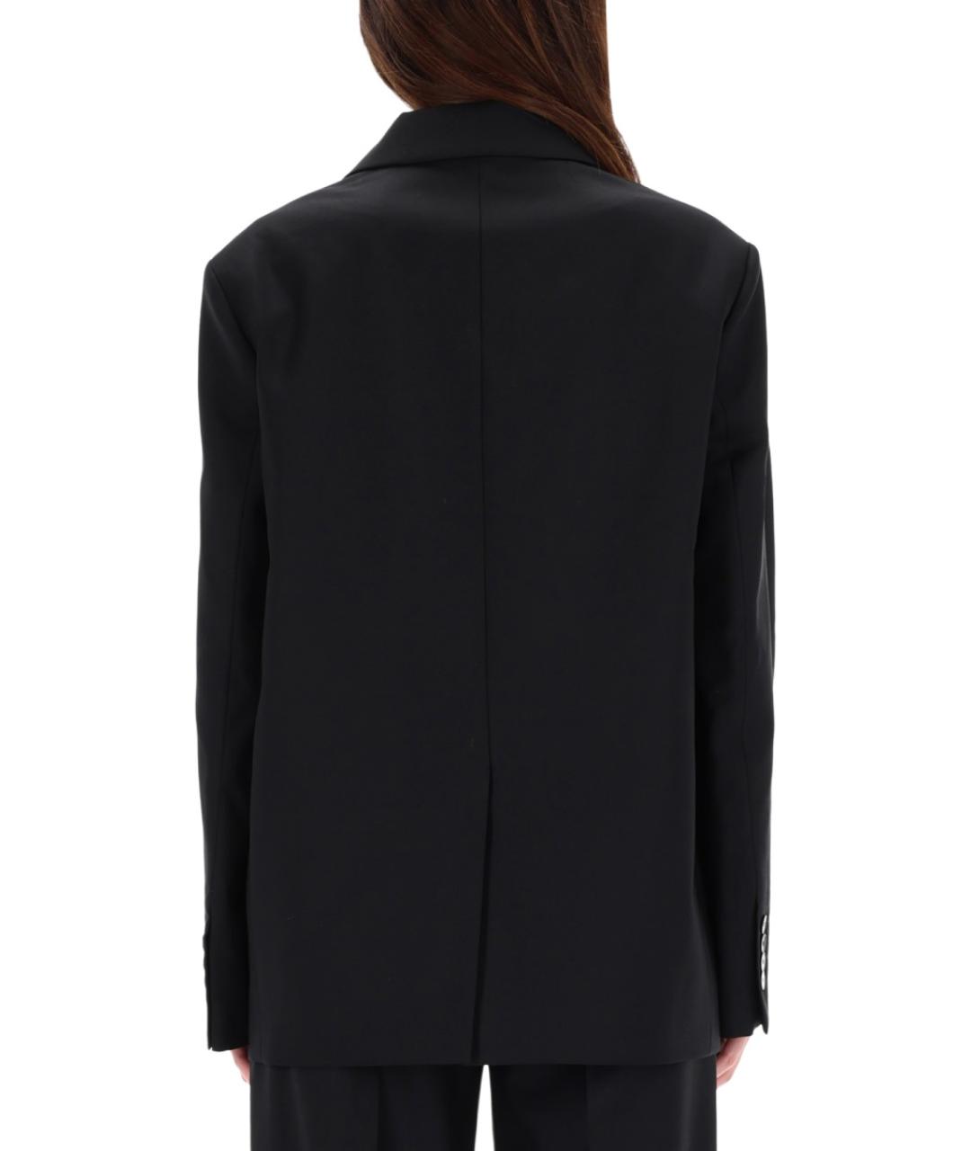 LOULOU STUDIO Черный шерстяной жакет/пиджак, фото 4