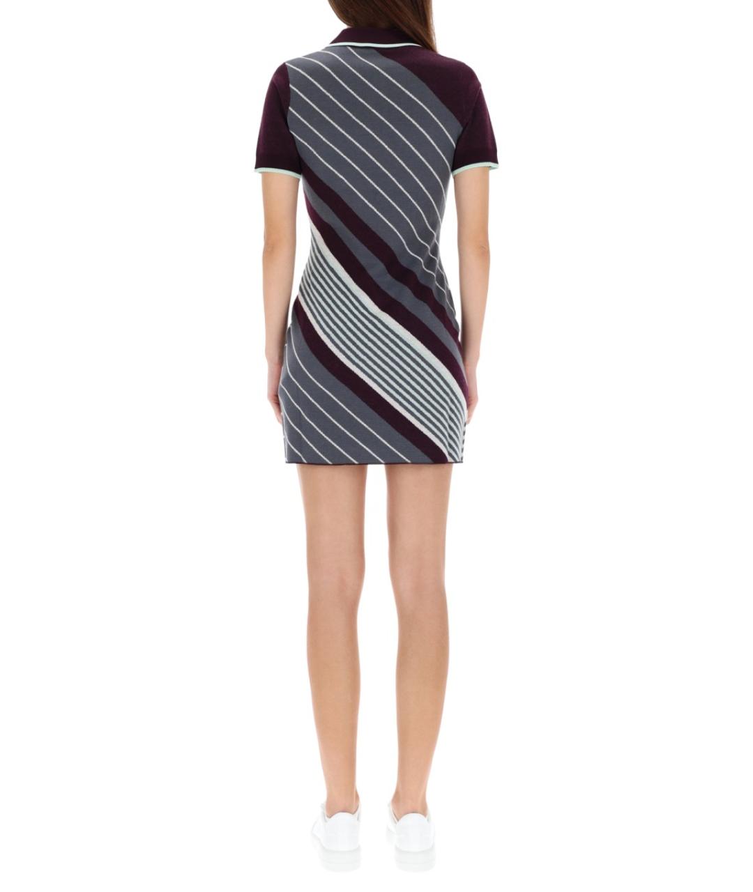 CASABLANCA Фиолетовое шерстяное повседневное платье, фото 4