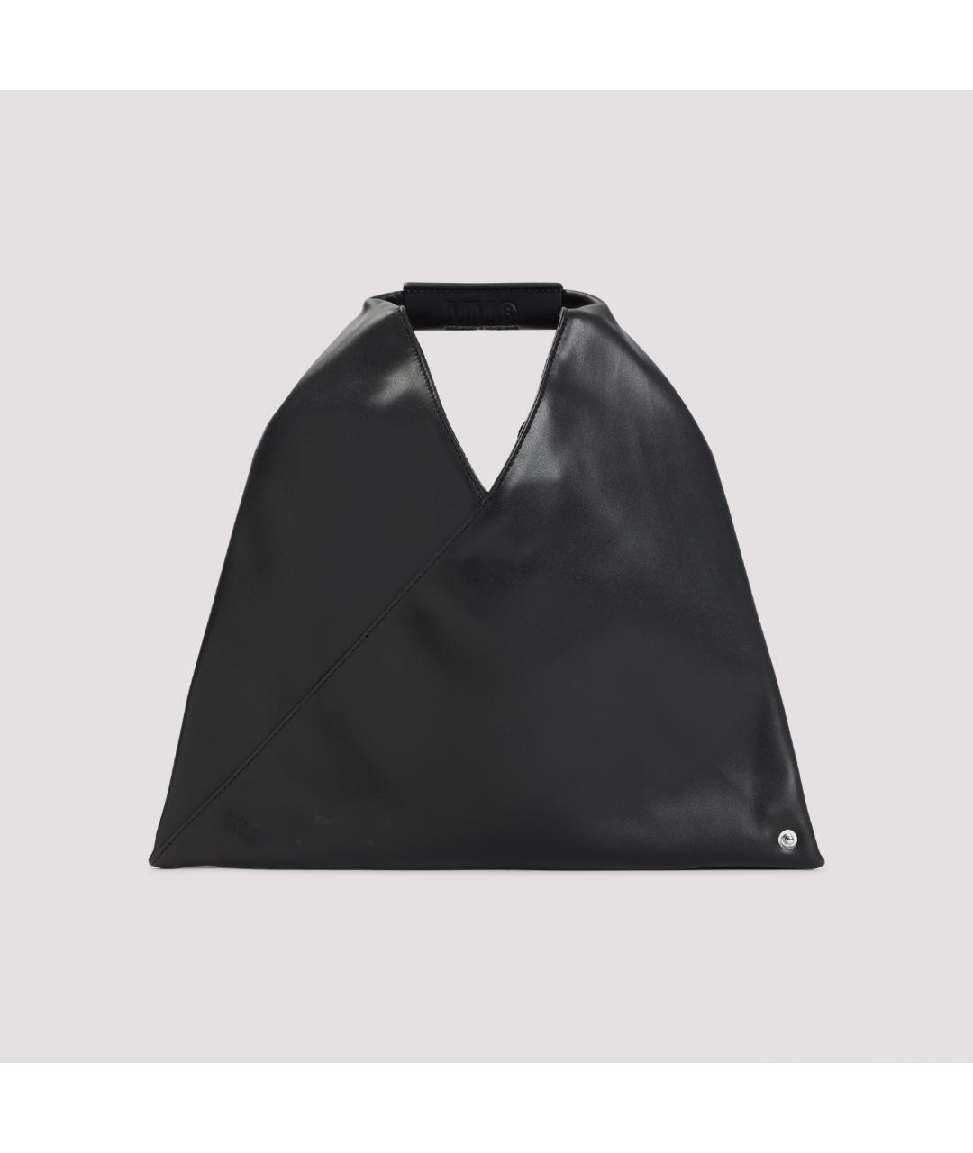 MM6 MAISON MARGIELA Черная хлопковая сумка с короткими ручками, фото 2