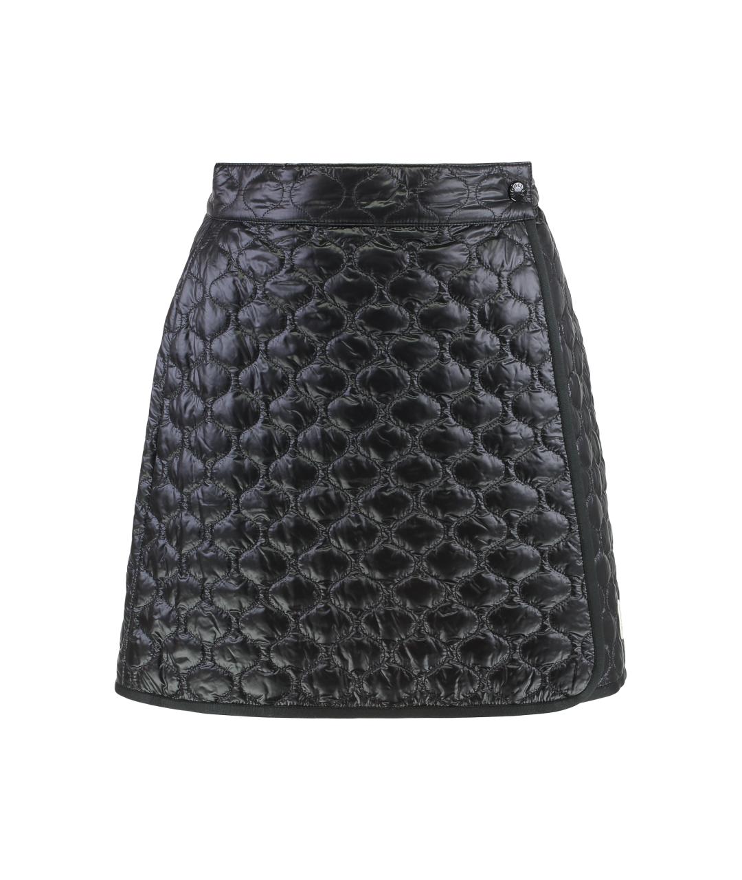 MONCLER Черная полиамидовая юбка мини, фото 1