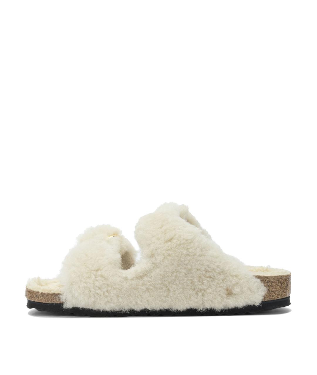 BIRKENSTOCK Белые кожаные сандалии, фото 3