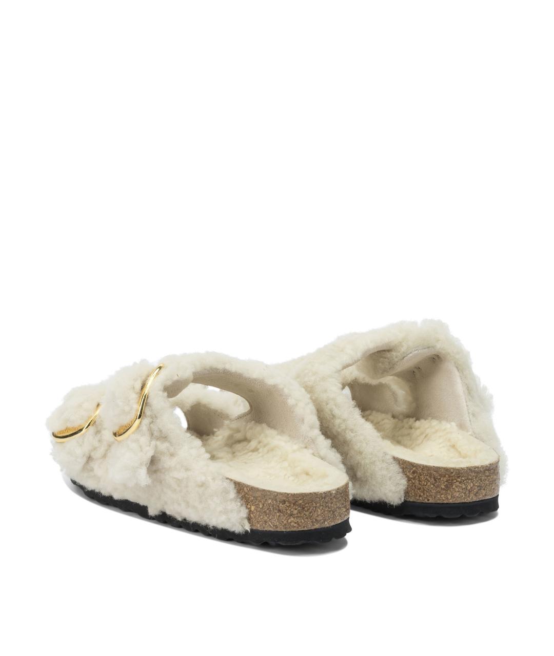BIRKENSTOCK Белые кожаные сандалии, фото 4