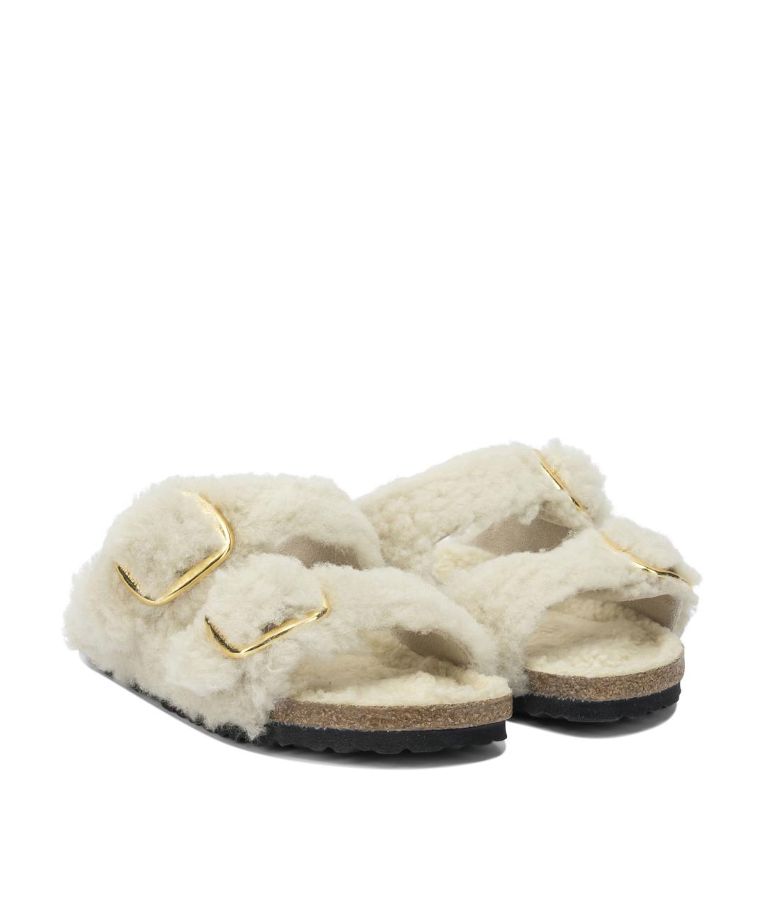BIRKENSTOCK Белые кожаные сандалии, фото 2
