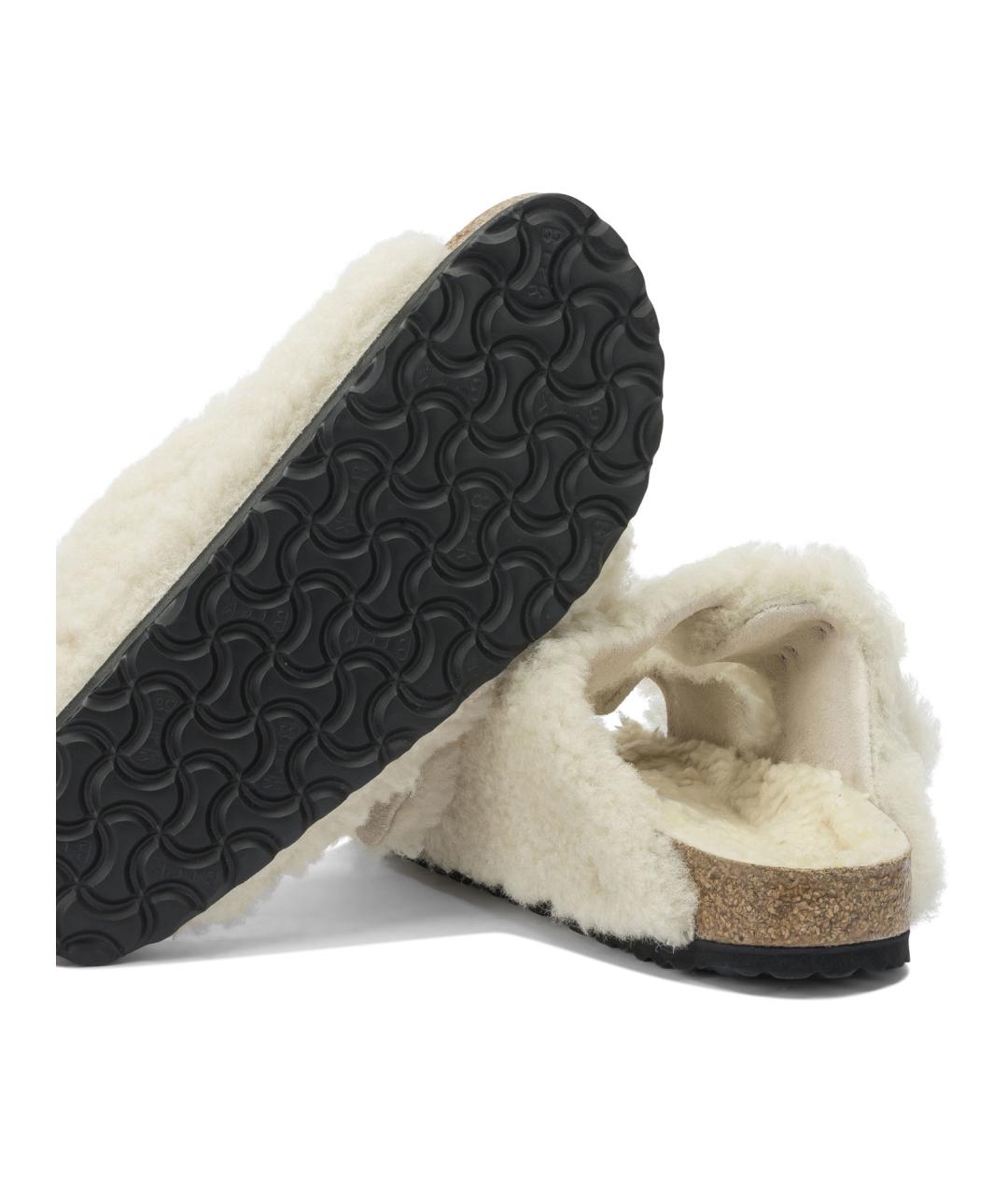 BIRKENSTOCK Белые кожаные сандалии, фото 5