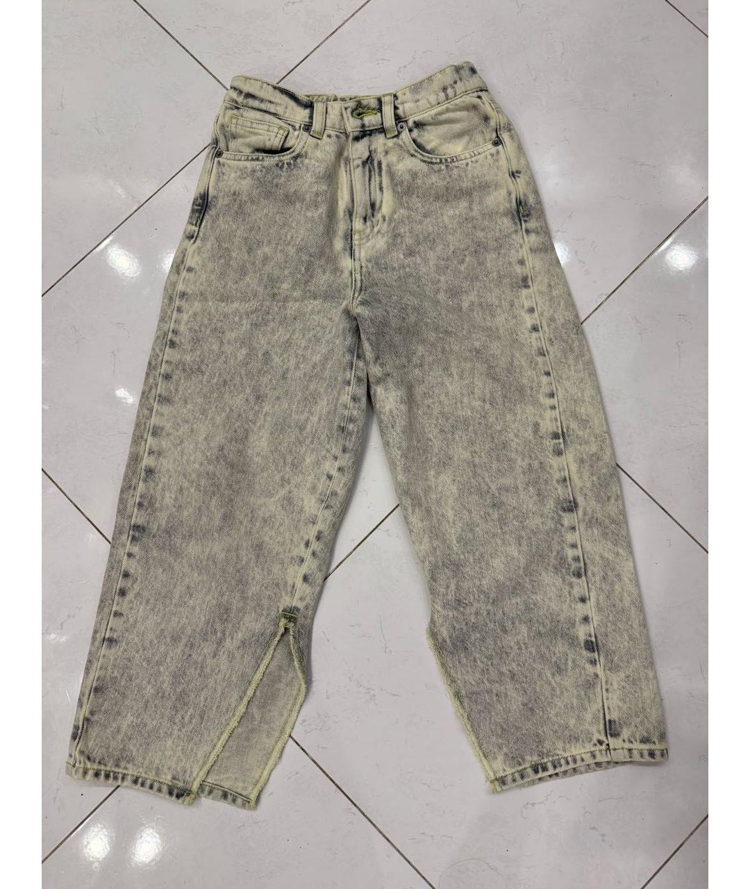 MM6 MAISON MARGIELA Желтые деним брюки и шорты, фото 8