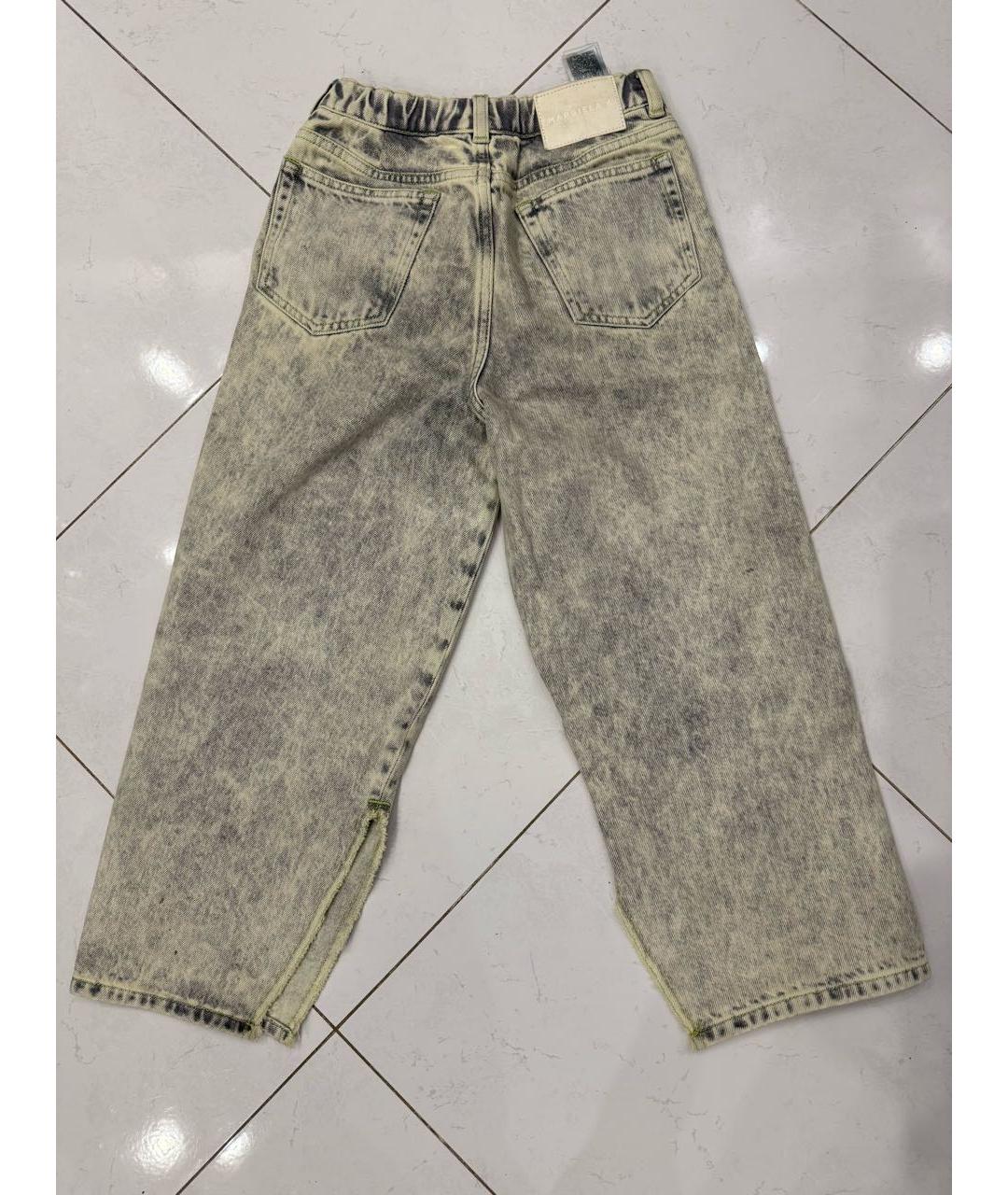 MM6 MAISON MARGIELA Желтые деним брюки и шорты, фото 4