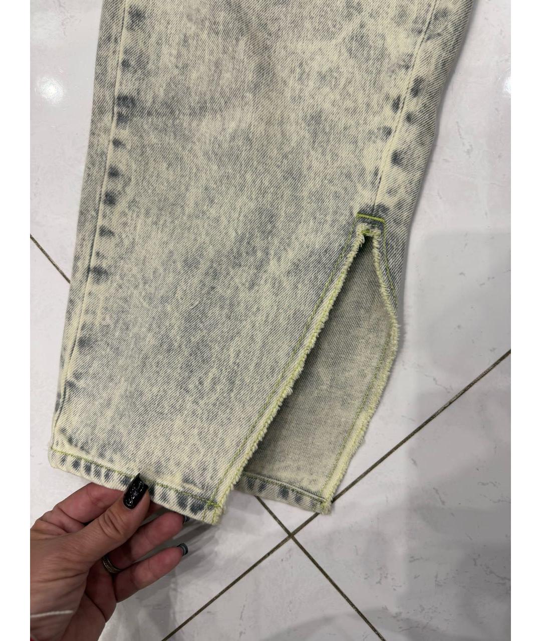 MM6 MAISON MARGIELA Желтые деним брюки и шорты, фото 5