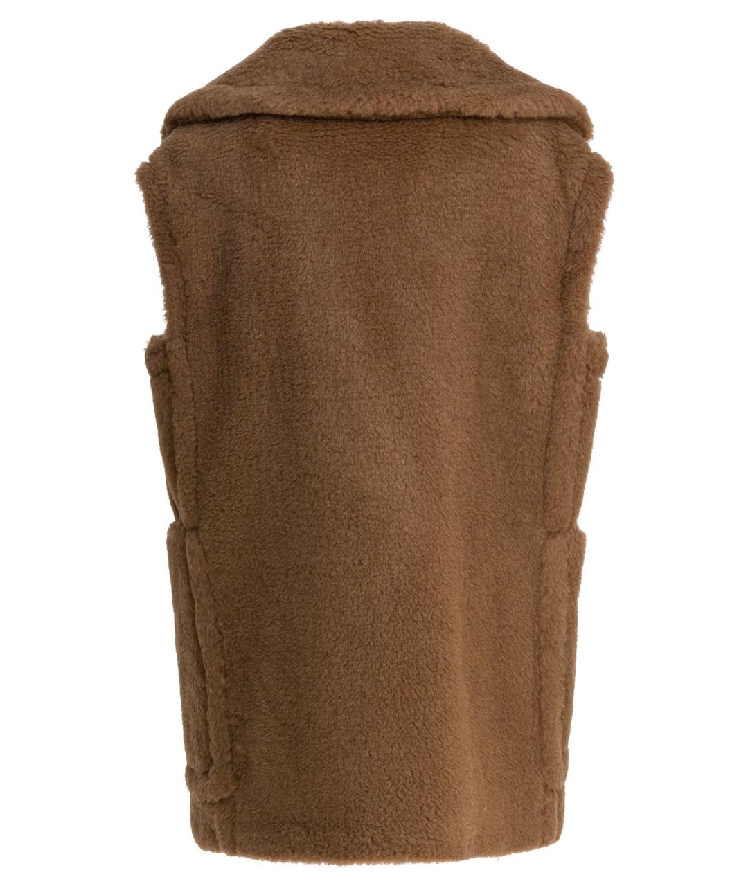 MAX MARA Коричневый шерстяной жилет, фото 2