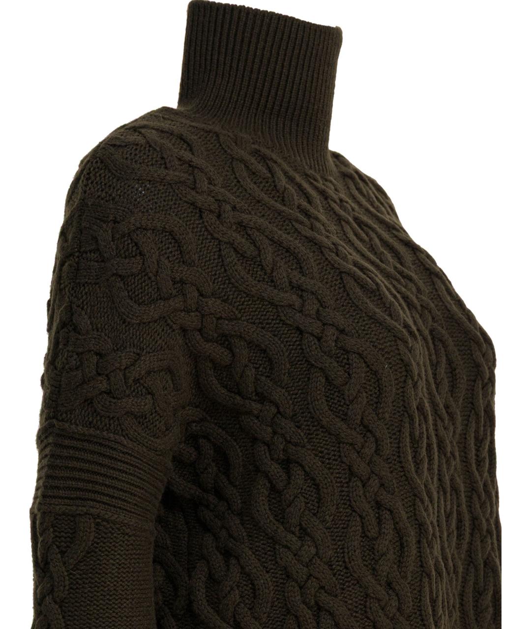 MAX MARA Зеленые шерстяное повседневное платье, фото 4