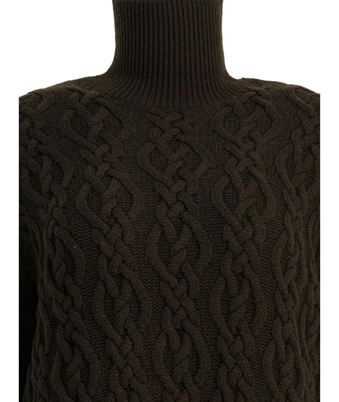 MAX MARA Зеленые шерстяное повседневное платье, фото 3