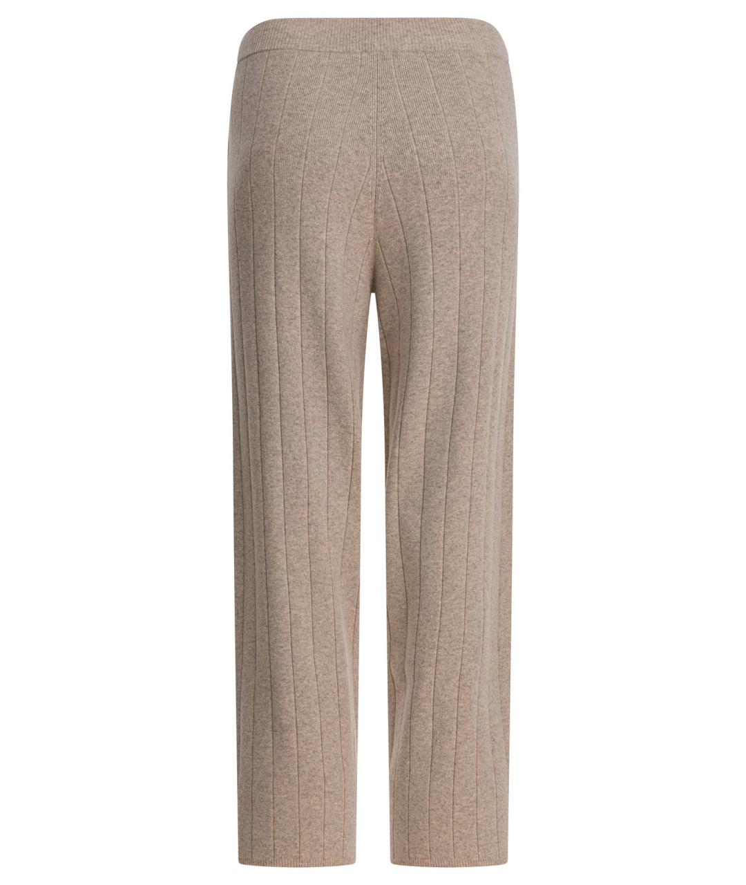 MAX MARA Бежевые кашемировые прямые брюки, фото 2