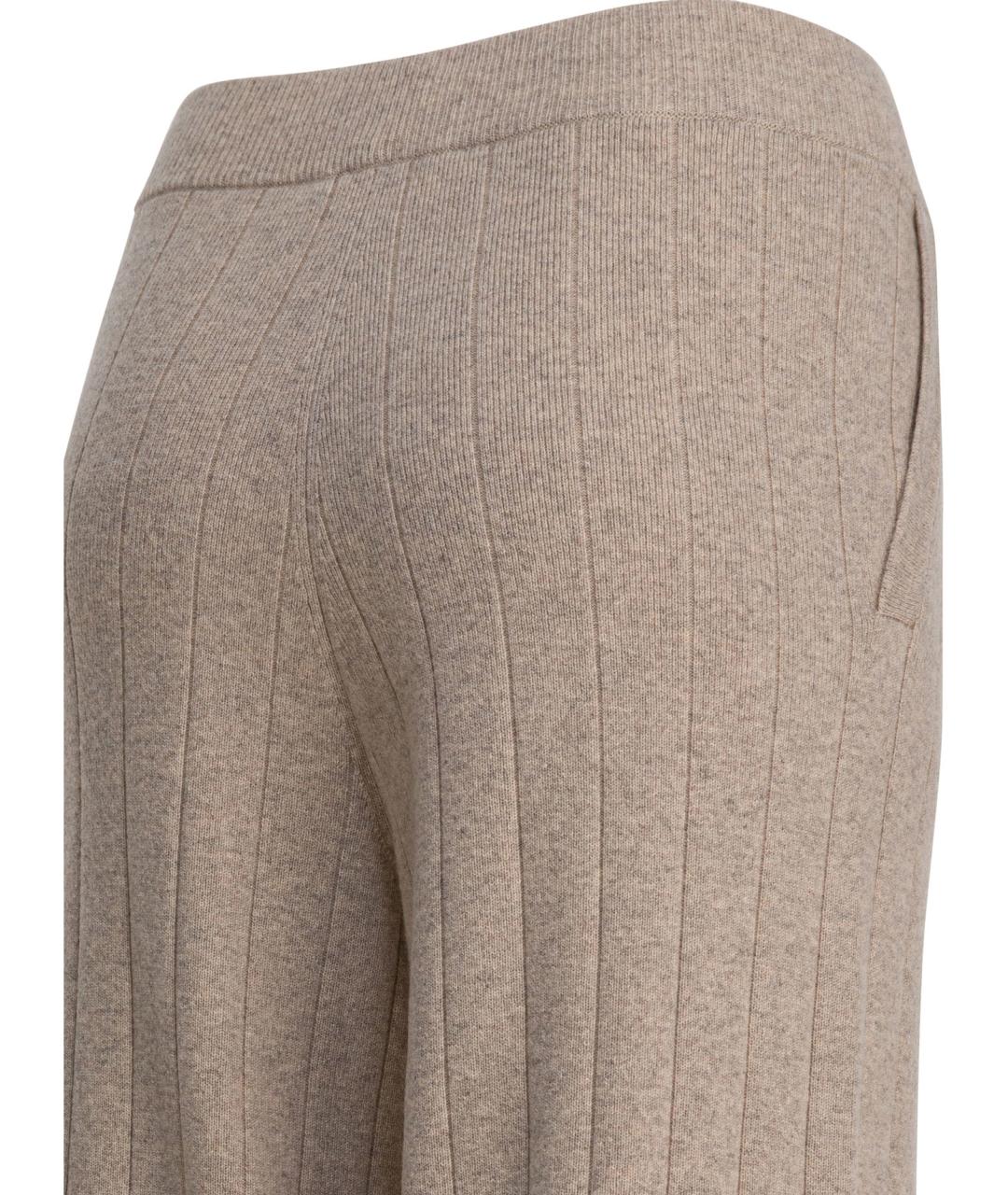 MAX MARA Бежевые кашемировые прямые брюки, фото 4