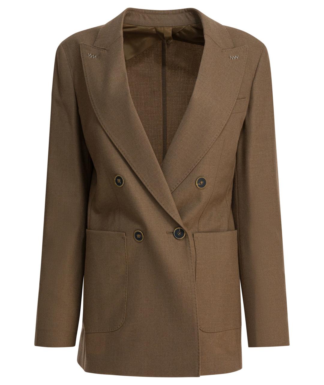 MAX MARA Коричневый кашемировый жакет/пиджак, фото 1