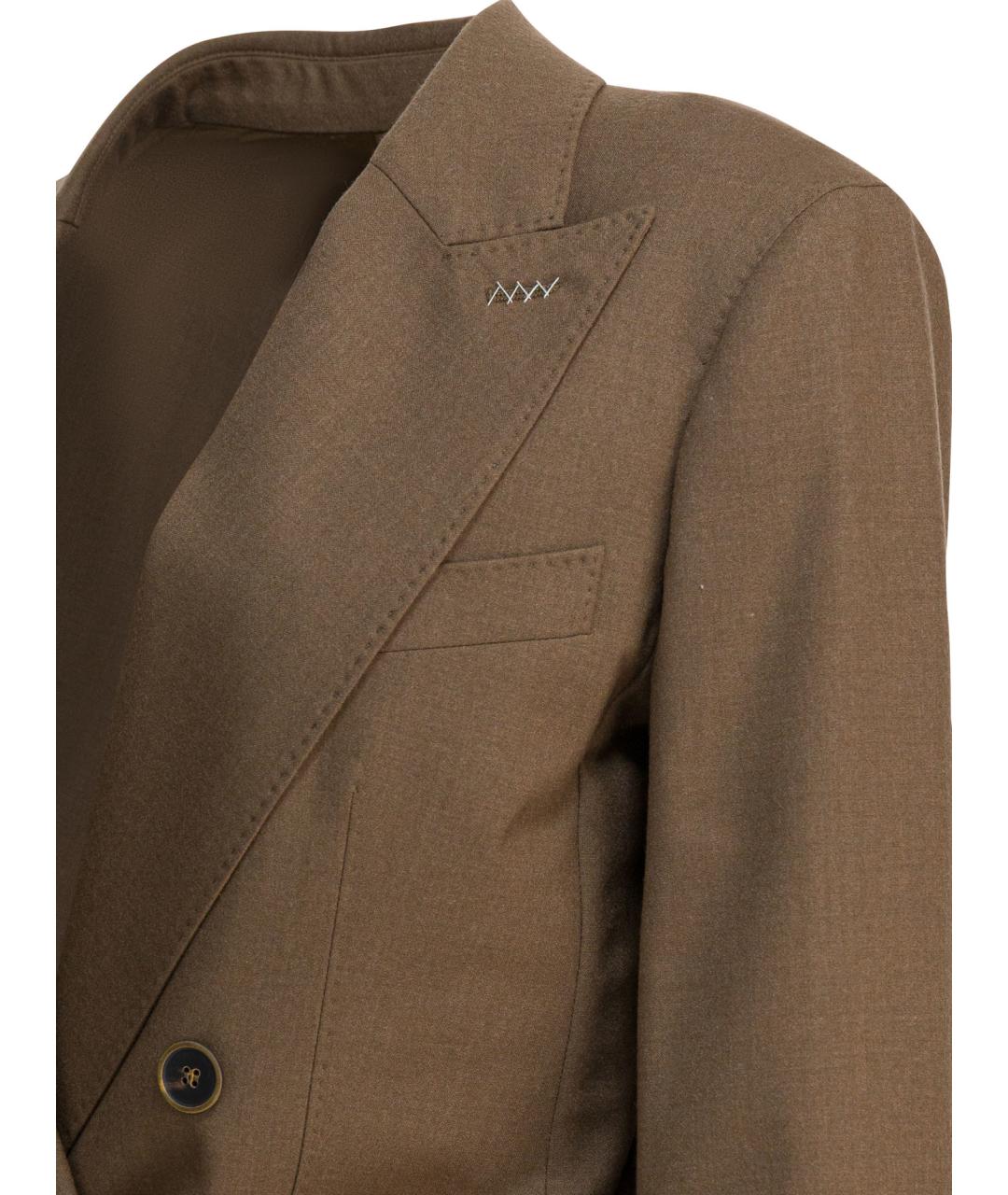 MAX MARA Коричневый кашемировый жакет/пиджак, фото 4