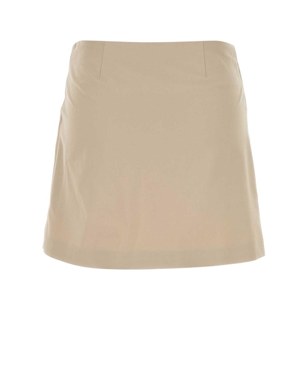 LOEWE Бежевая хлопковая юбка мини, фото 2