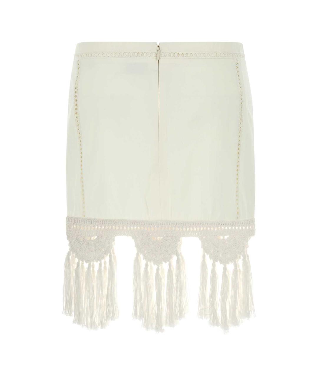 ISABEL MARANT Белая хлопковая юбка мини, фото 2
