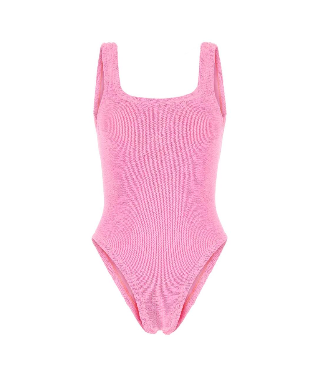 HUNZA G Розовый полиамидовый купальник, фото 1
