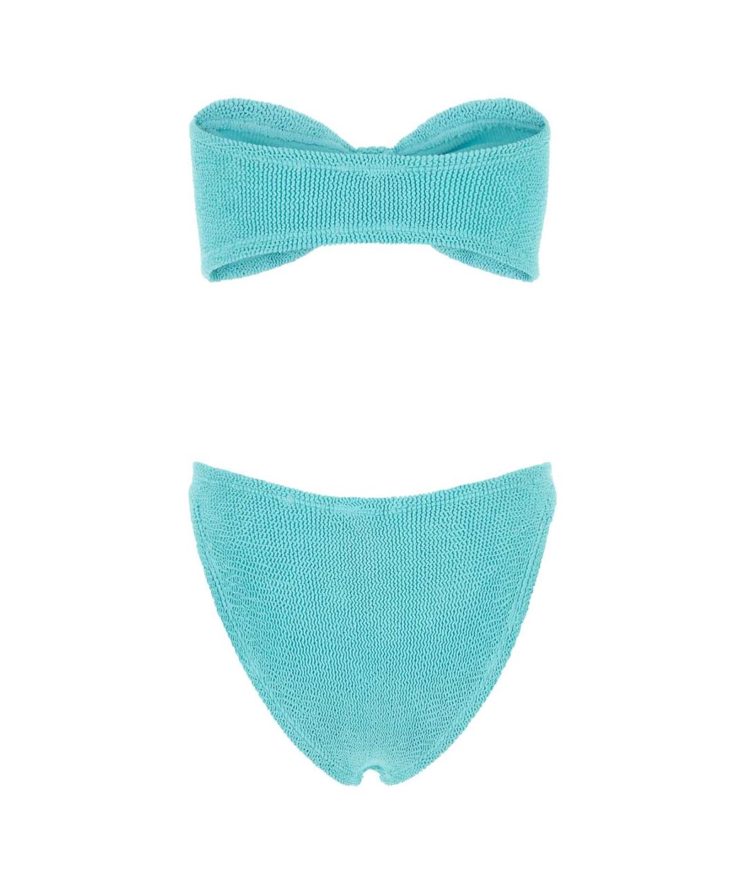 HUNZA G Голубой полиамидовый купальник, фото 2