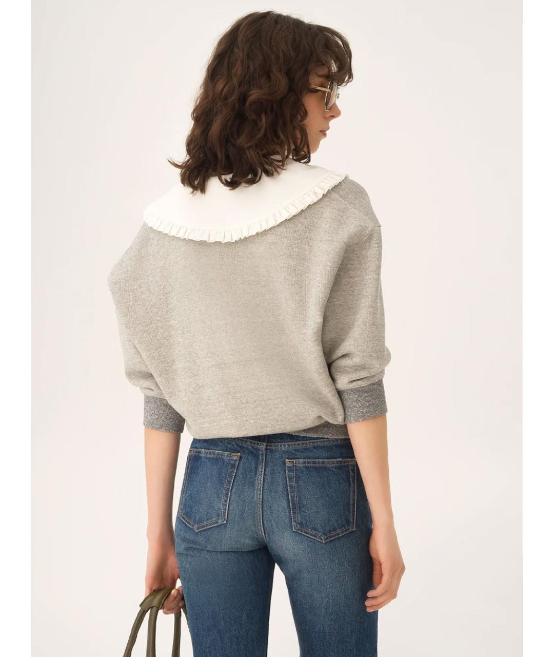 CHLOE Серый хлопковый джемпер / свитер, фото 3