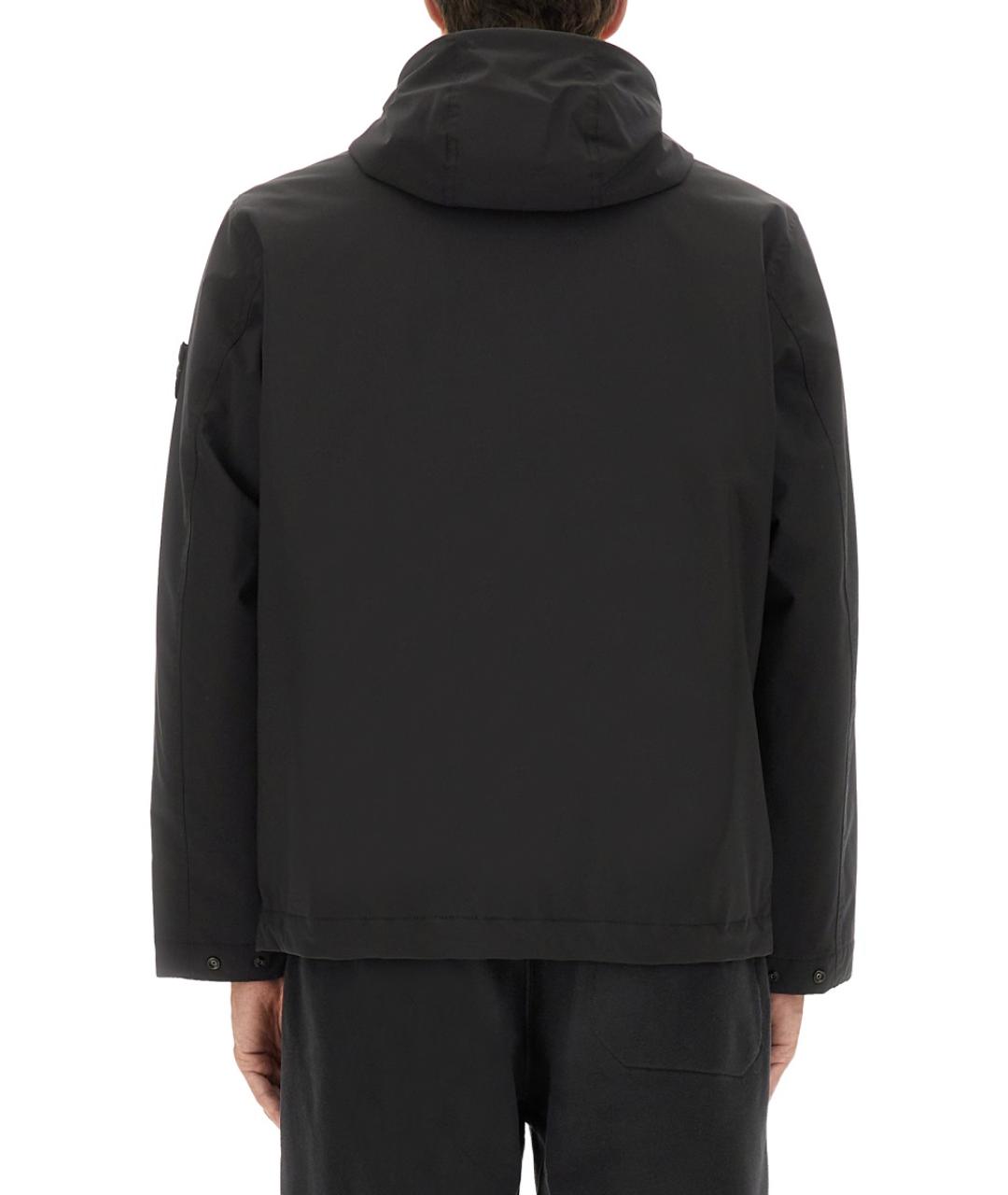 STONE ISLAND Черная полиэстеровая куртка, фото 4