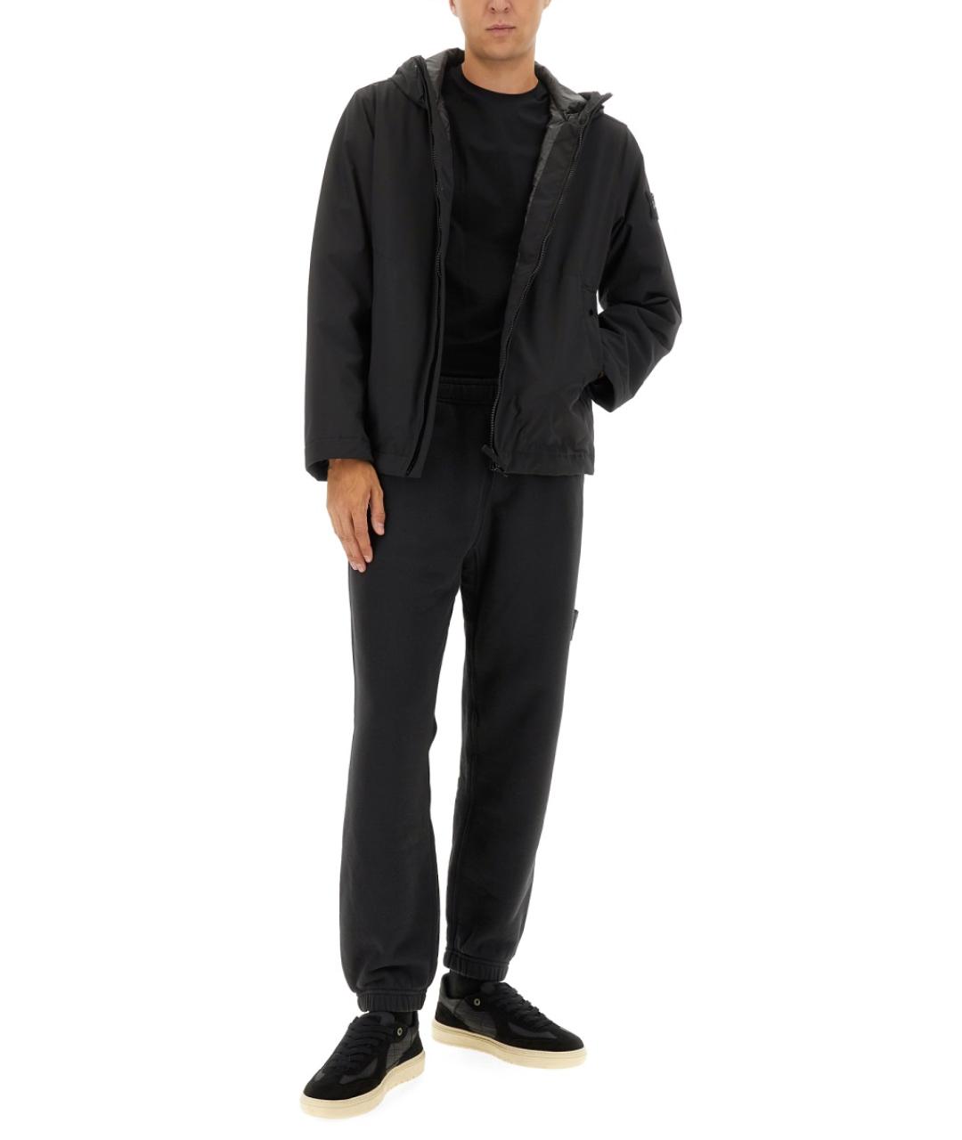 STONE ISLAND Черная полиэстеровая куртка, фото 3