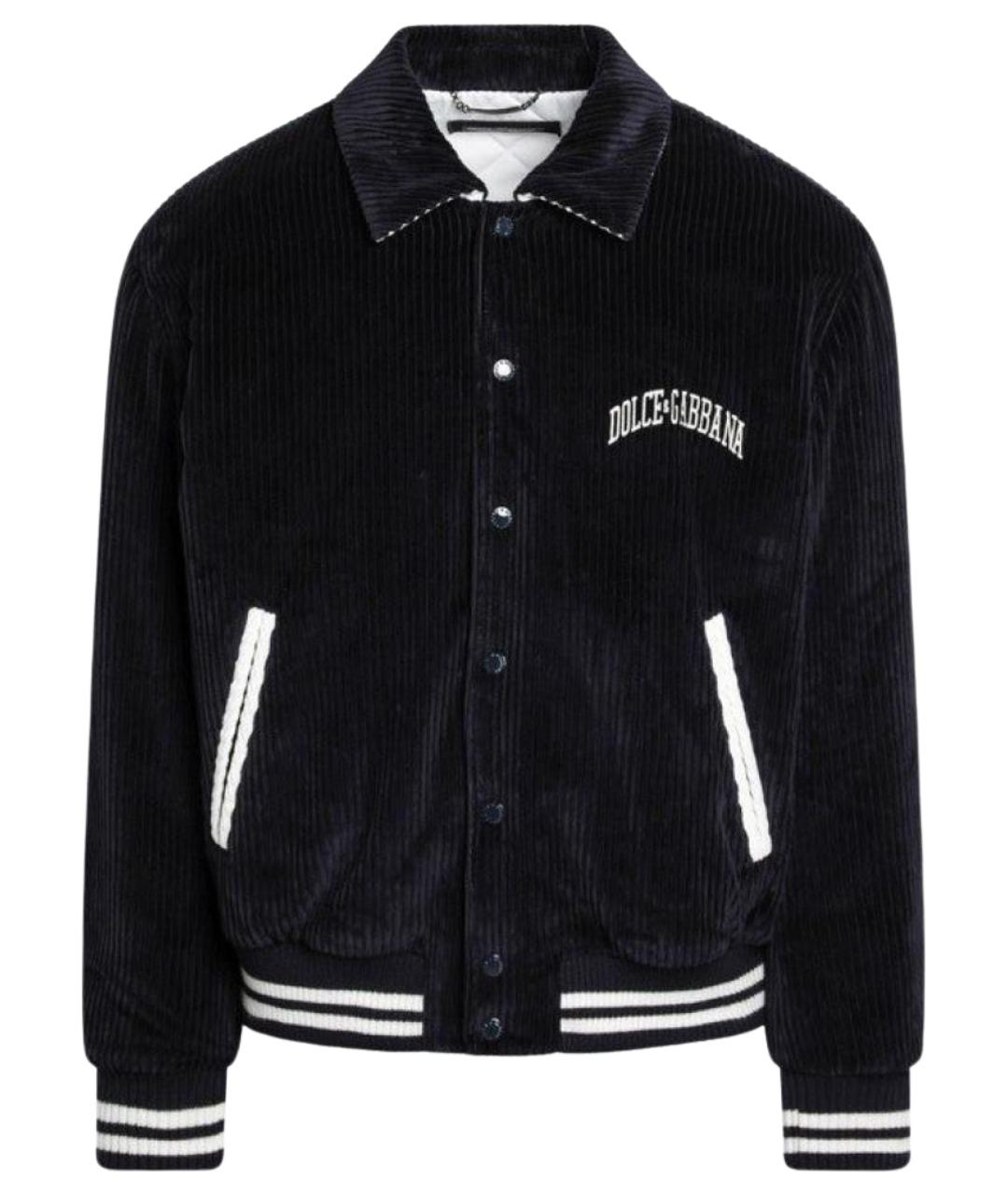 DOLCE&GABBANA Темно-синяя хлопковая кэжуал рубашка, фото 1