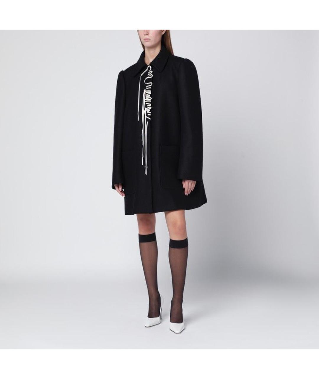 DRIES VAN NOTEN Черное хлопковое пальто, фото 3