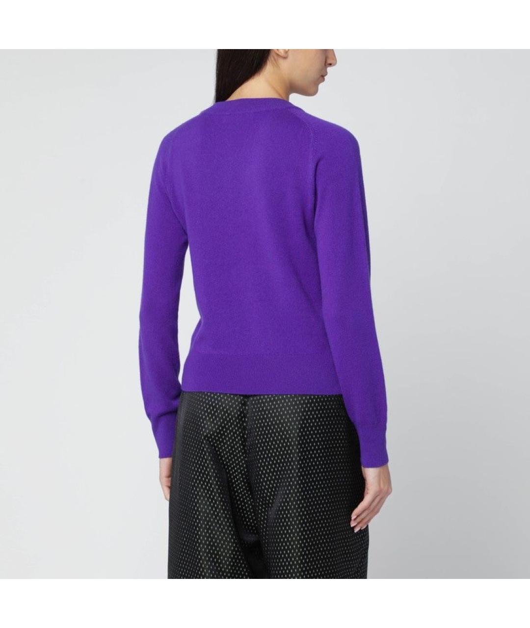 DRIES VAN NOTEN Фиолетовый кашемировый джемпер / свитер, фото 4