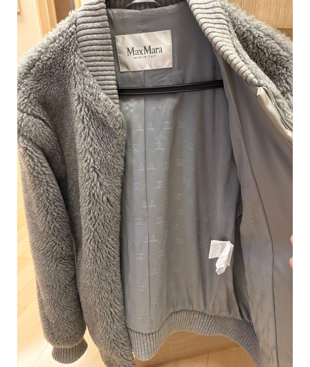 MAX MARA Серая шерстяная куртка, фото 3