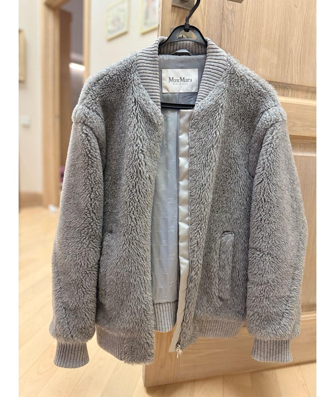 MAX MARA Серая шерстяная куртка, фото 6