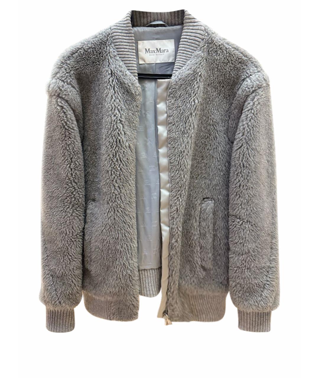 MAX MARA Серая шерстяная куртка, фото 1