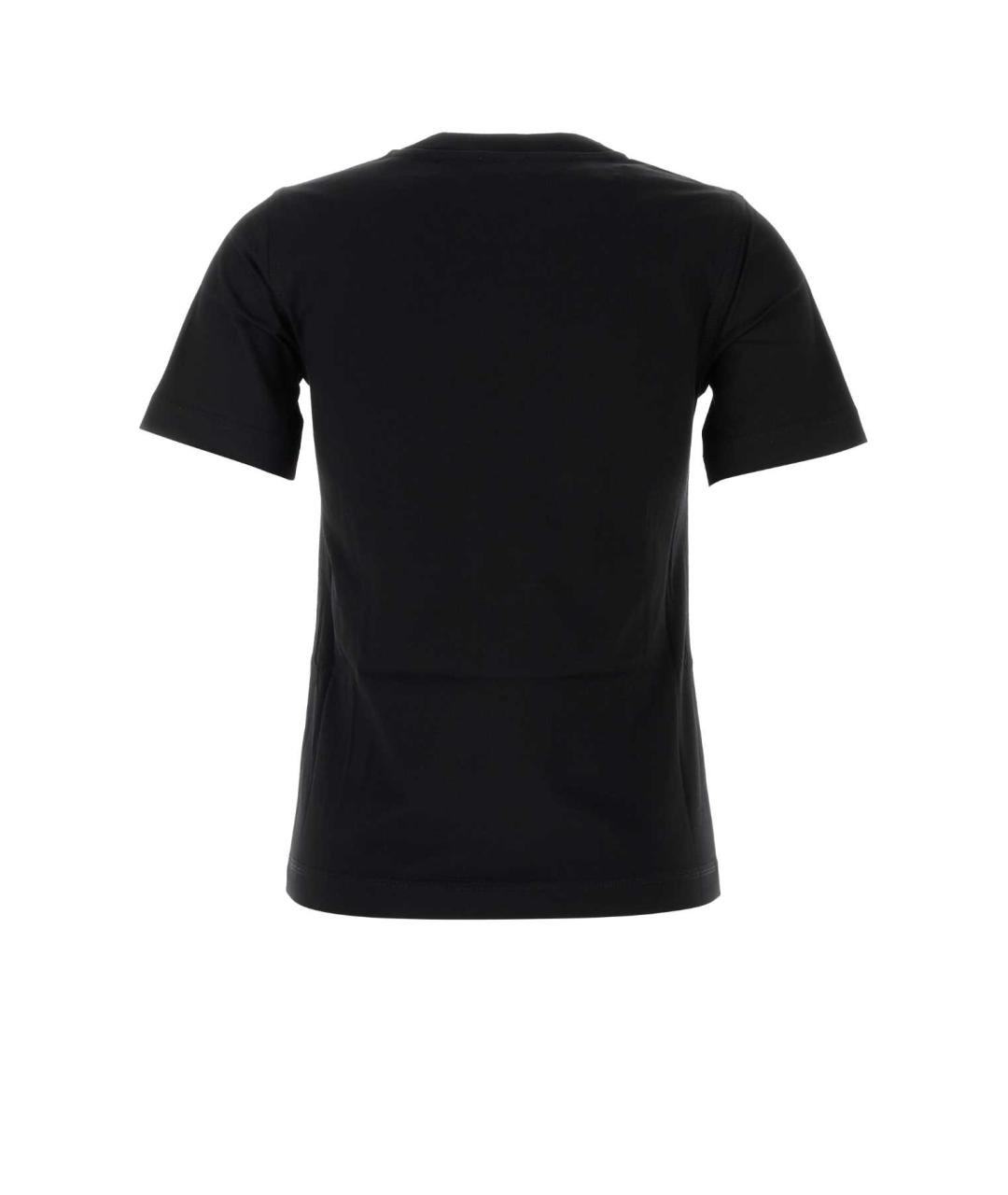 BURBERRY Черная хлопковая футболка, фото 2