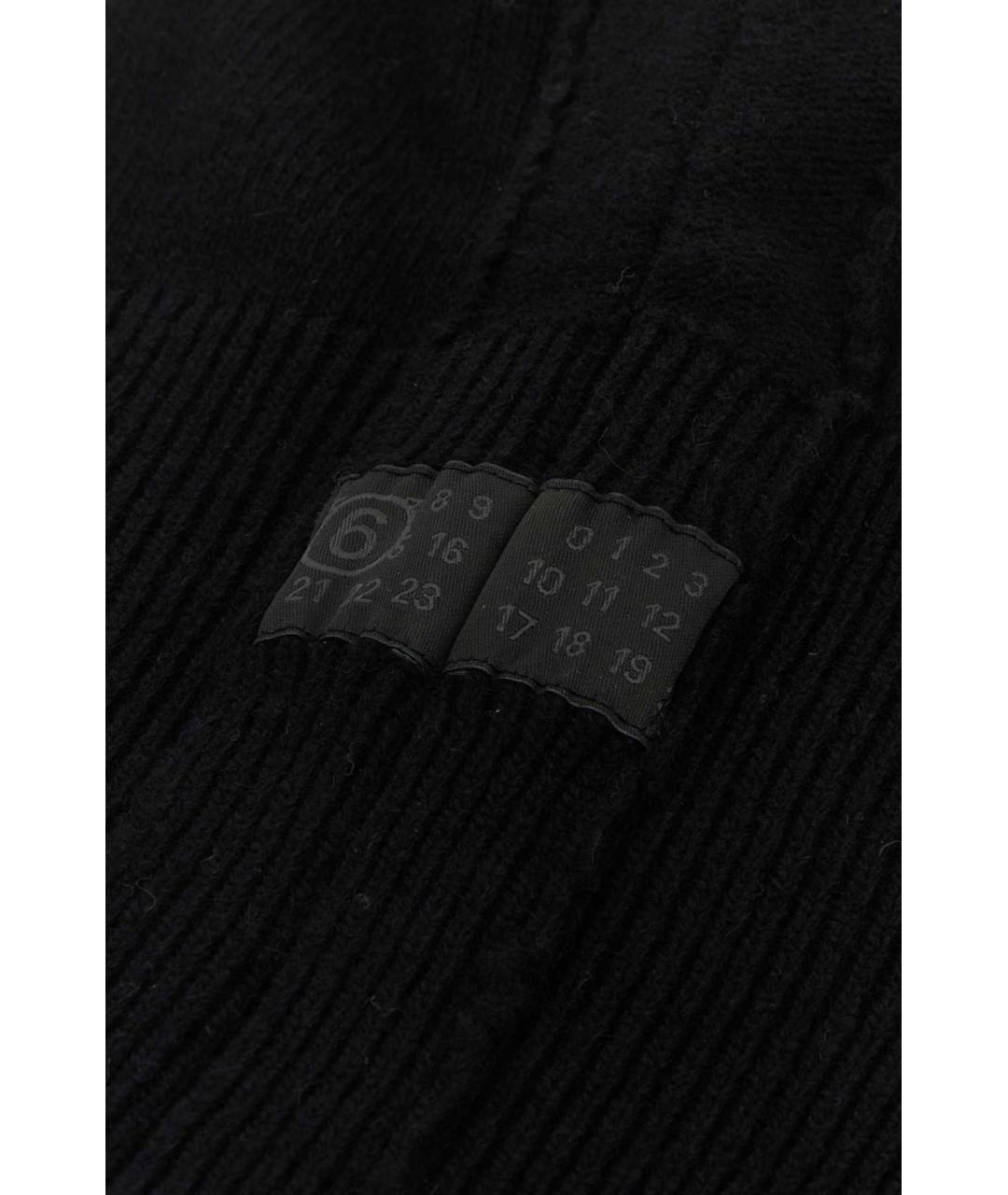 MM6 MAISON MARGIELA Черная шерстяная шапка, фото 2