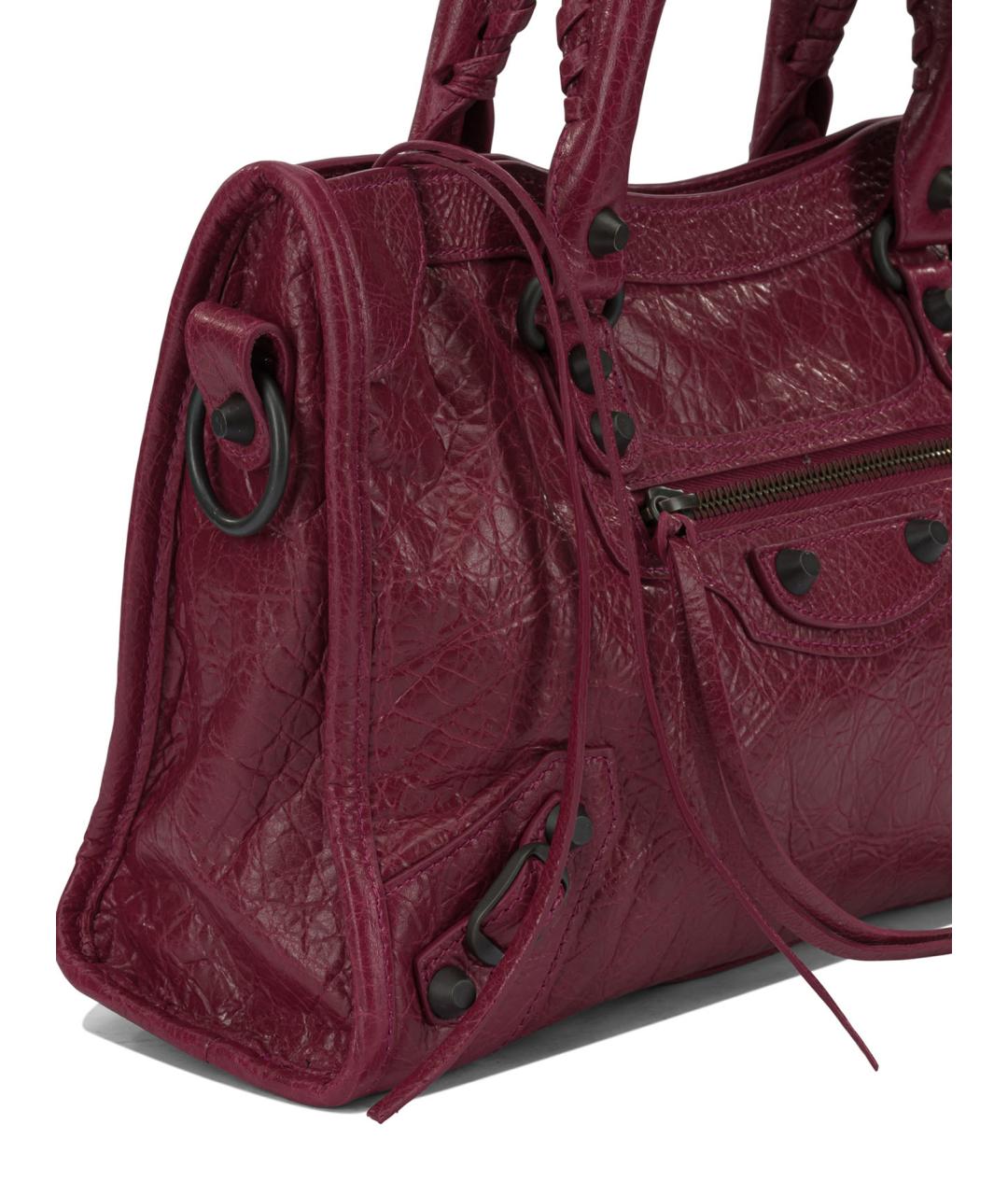 BALENCIAGA Фуксия кожаная сумка с короткими ручками, фото 4