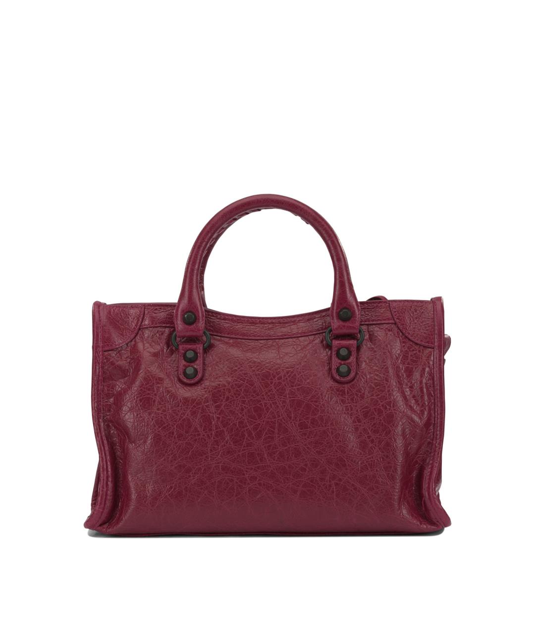 BALENCIAGA Фуксия кожаная сумка с короткими ручками, фото 3