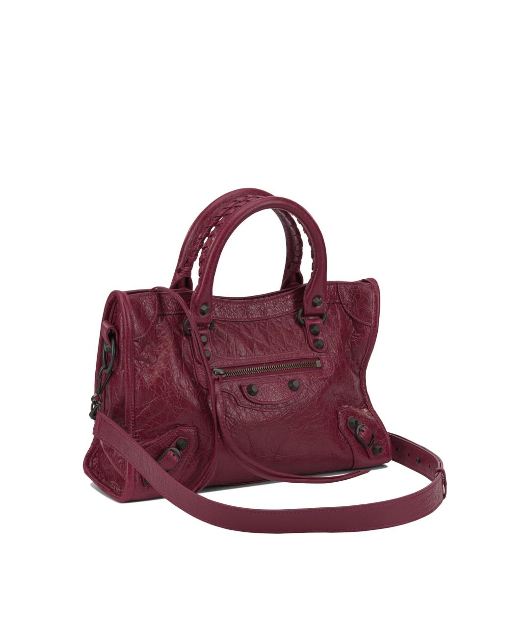 BALENCIAGA Фуксия кожаная сумка с короткими ручками, фото 2