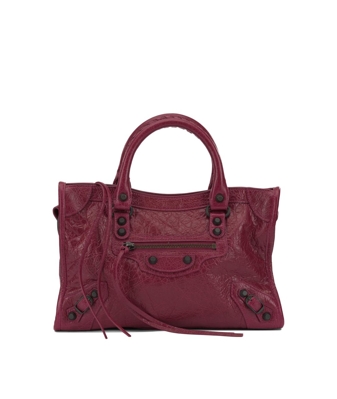 BALENCIAGA Фуксия кожаная сумка с короткими ручками, фото 1